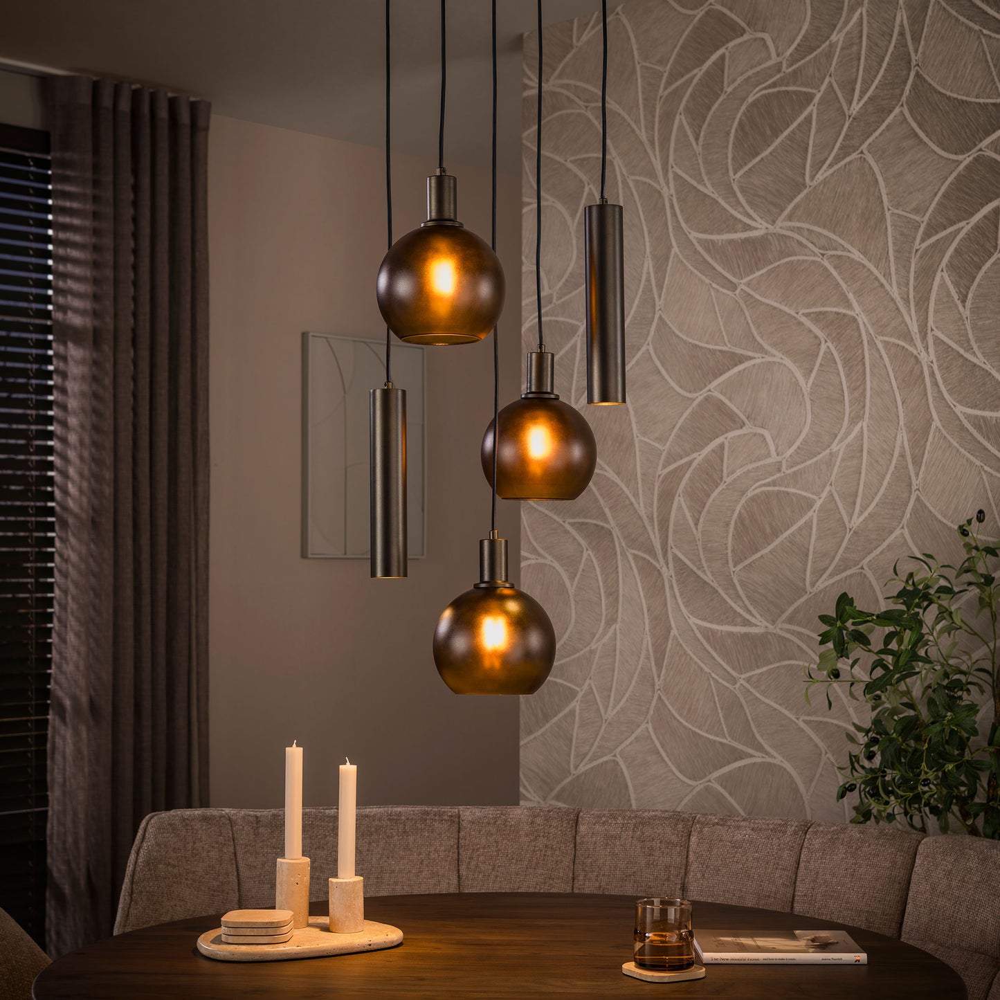 Pendelleuchte – 50×50×150 cm – Artic schwarz | Modell N0479