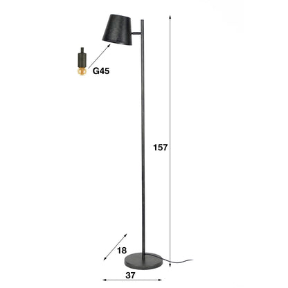 Stehleuchte – 37×18×157 cm – Charcoal | Modell N0484