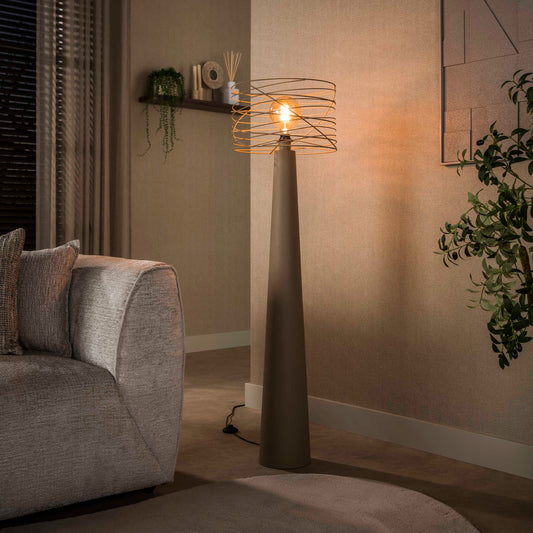 Stehleuchte – 40×40×145 cm – Beige | Modell N0487