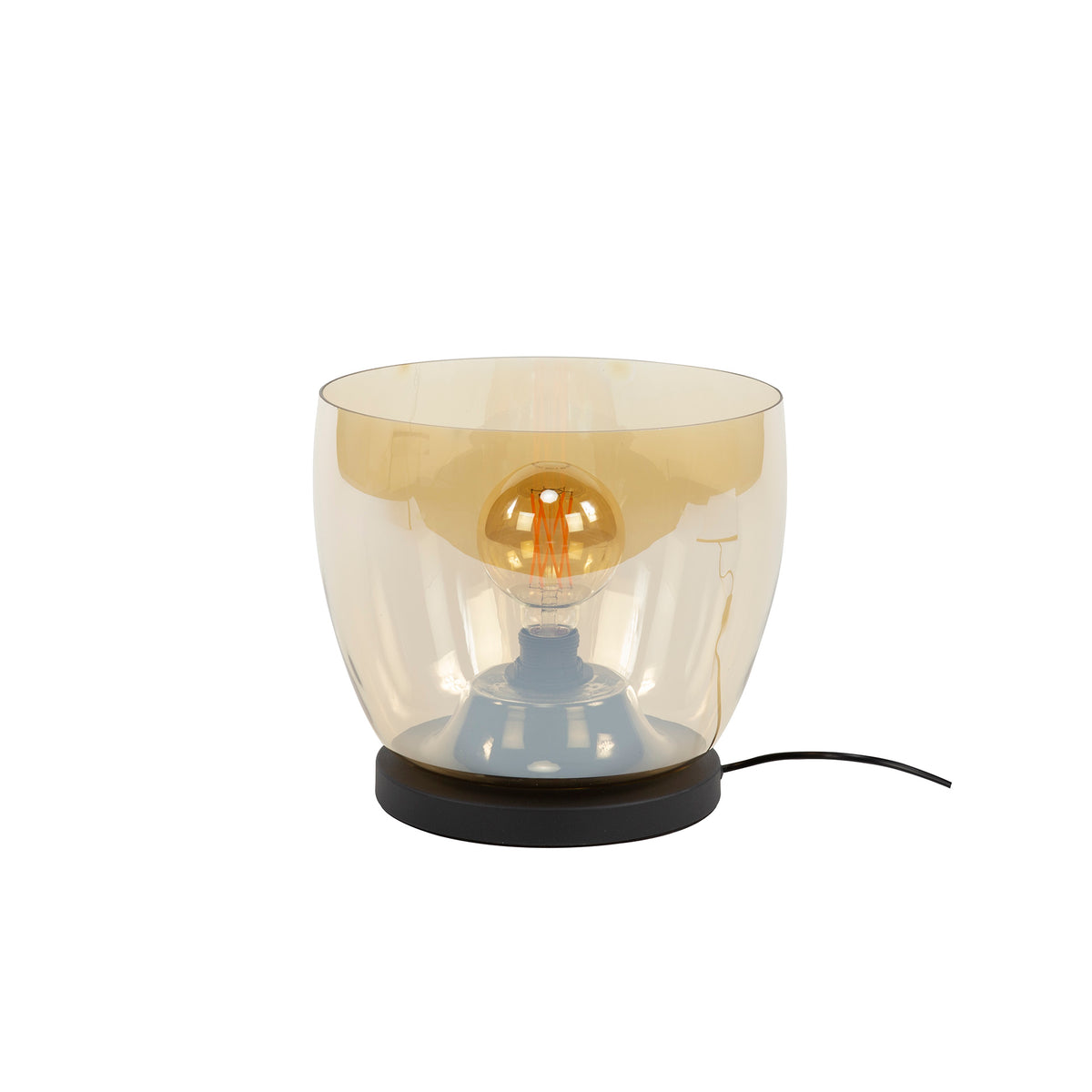 Stehleuchte – 29×29×27 cm – Amberfarbenes Glas | Modell N0490