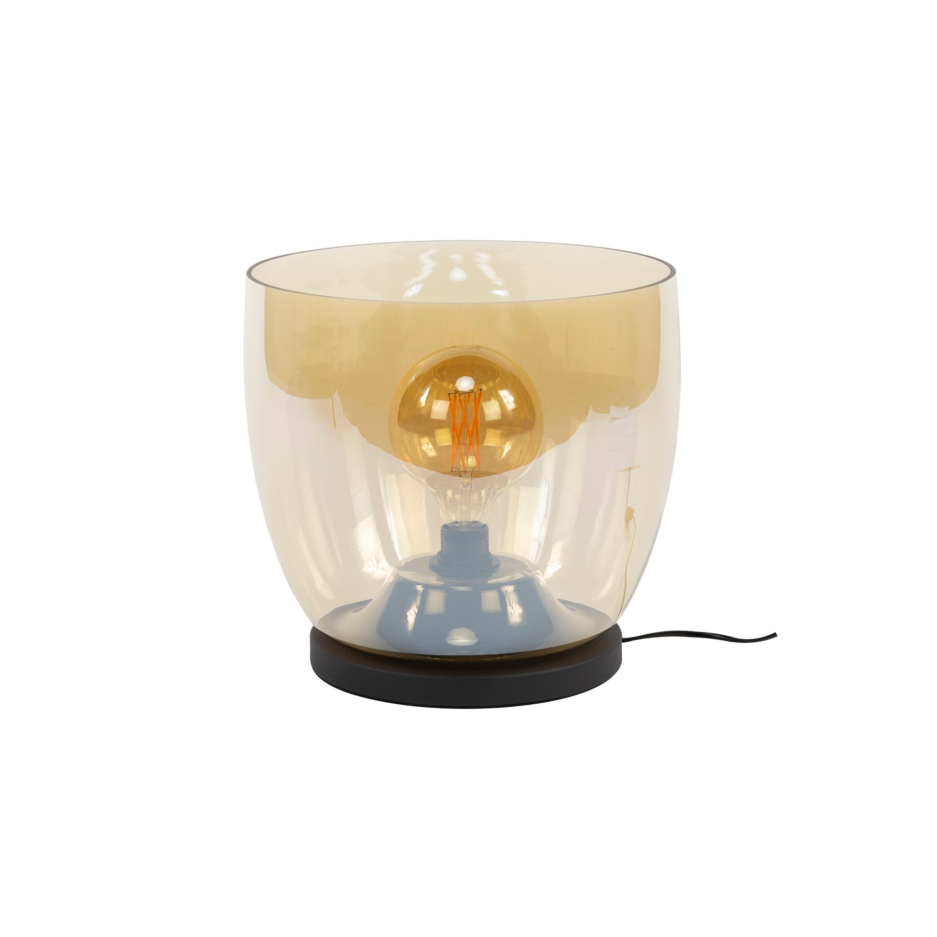 Stehleuchte – 33×33×32 cm – Amberfarbenes Glas | Modell N0491