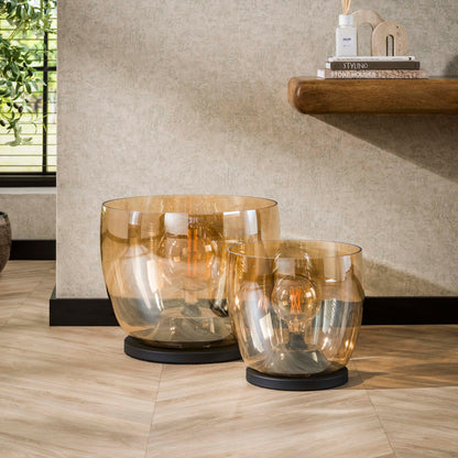 Stehleuchte – 48×48×41 cm – Amberfarbenes Glas | Modell N0492