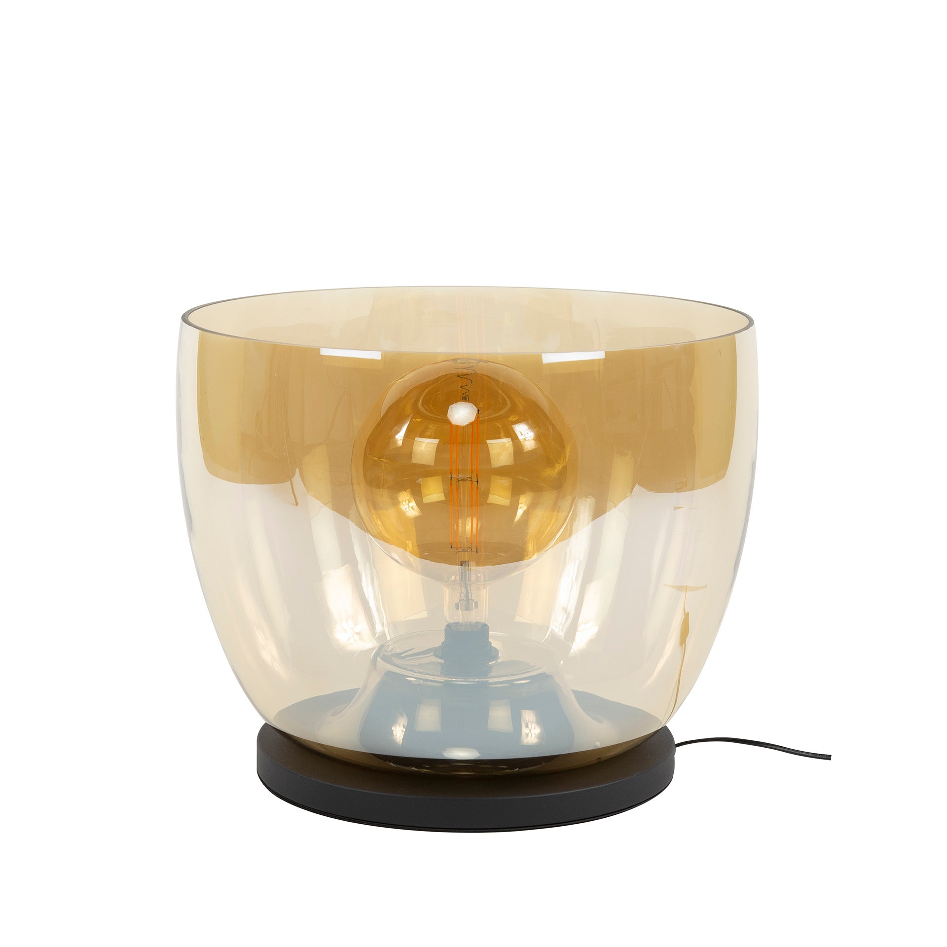 Stehleuchte – 48×48×41 cm – Amberfarbenes Glas | Modell N0492