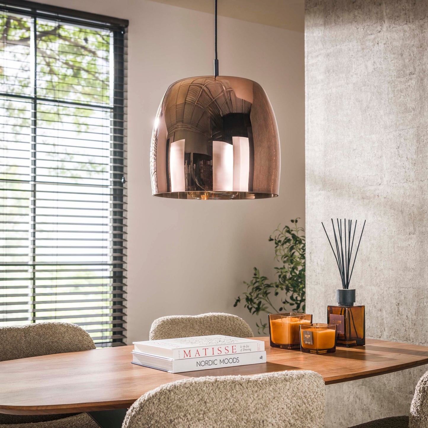 Pendelleuchte – 35×35×150 cm – Amberfarbenes Glas | Modell N0494