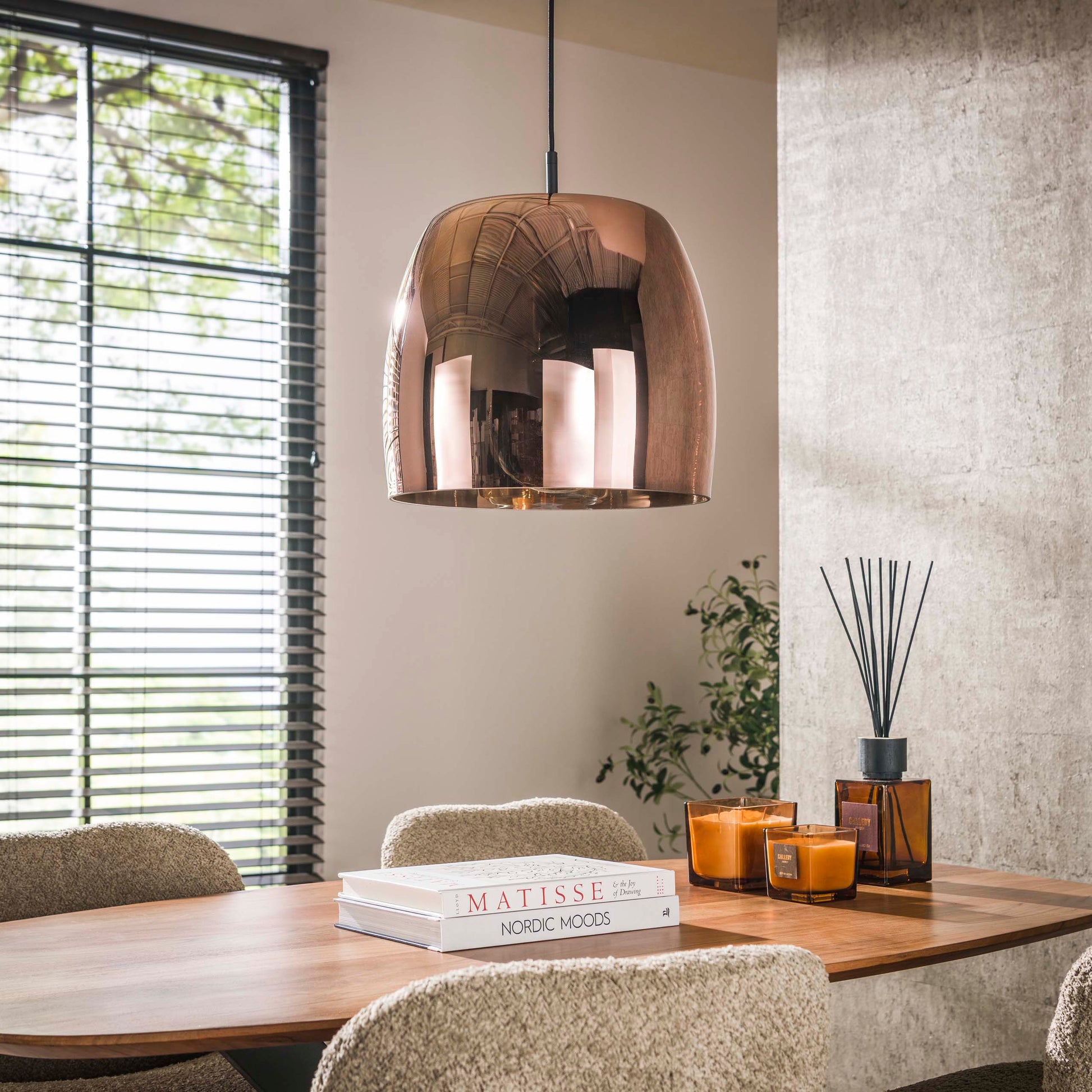 Pendelleuchte – 35×35×150 cm – Amberfarbenes Glas | Modell N0494