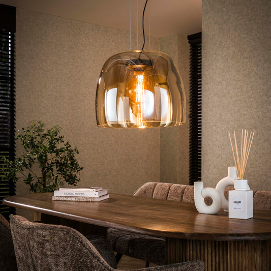 Pendelleuchte – 48×48×150 cm – Amberfarbenes Glas | Modell N0495