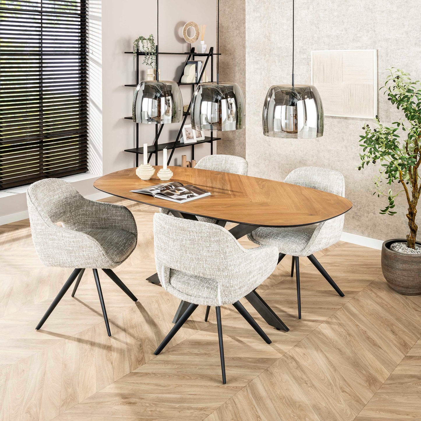 Pendelleuchte – 145×35×150 cm – Smoke grey Glas | Modell N0496