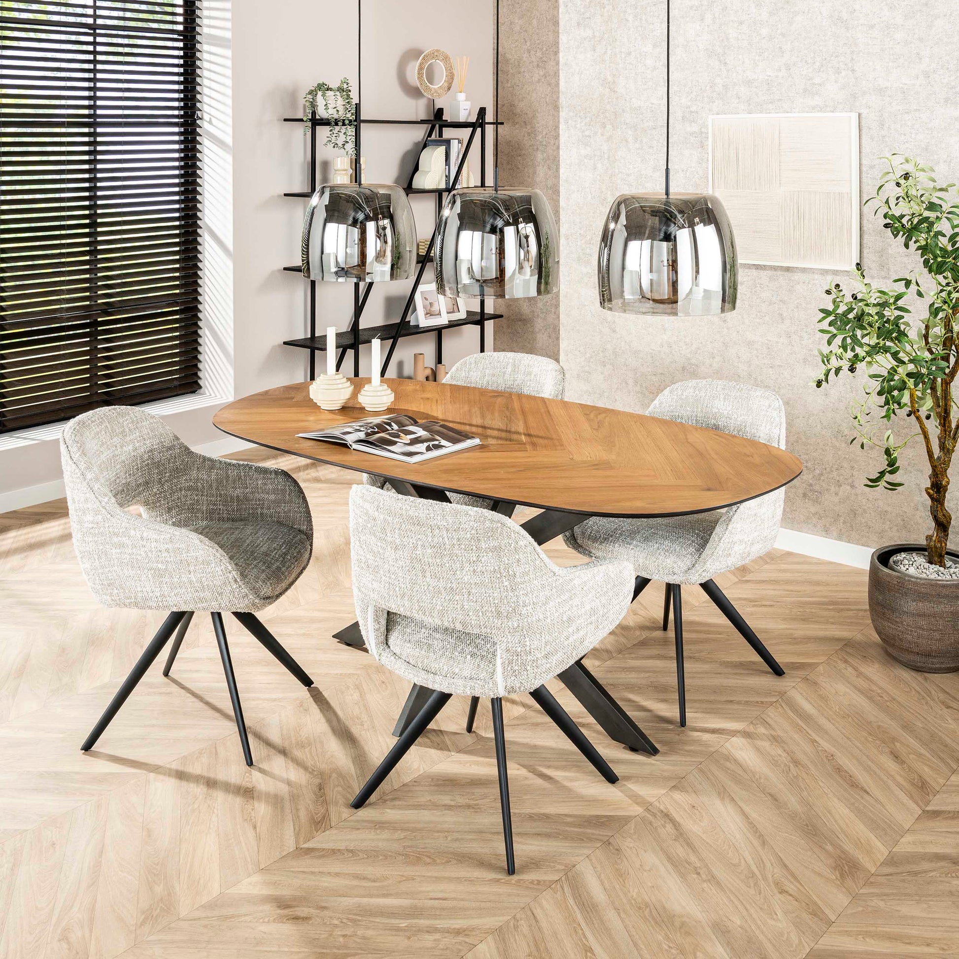 Pendelleuchte – 145×35×150 cm – Smoke grey Glas | Modell N0496