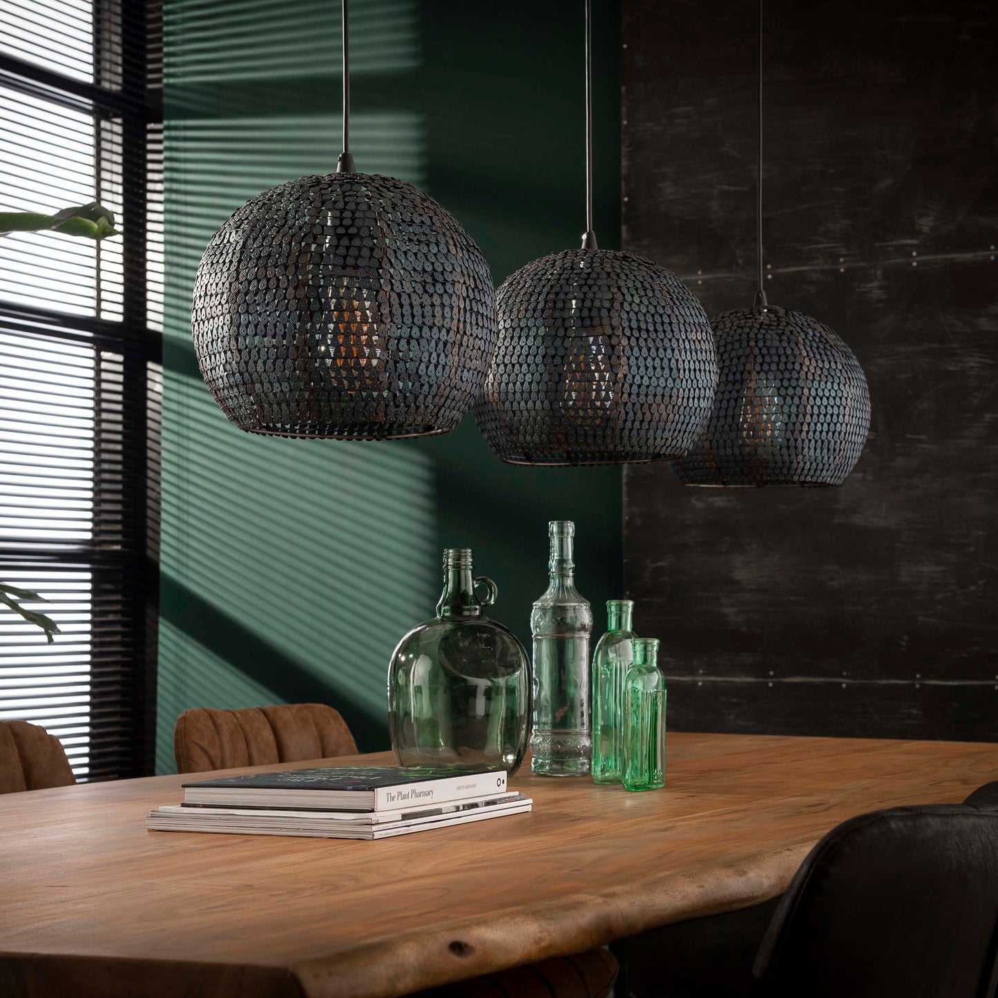 Pendelleuchte – 128×26×150 cm – Schwarzbraun | Modell N0505