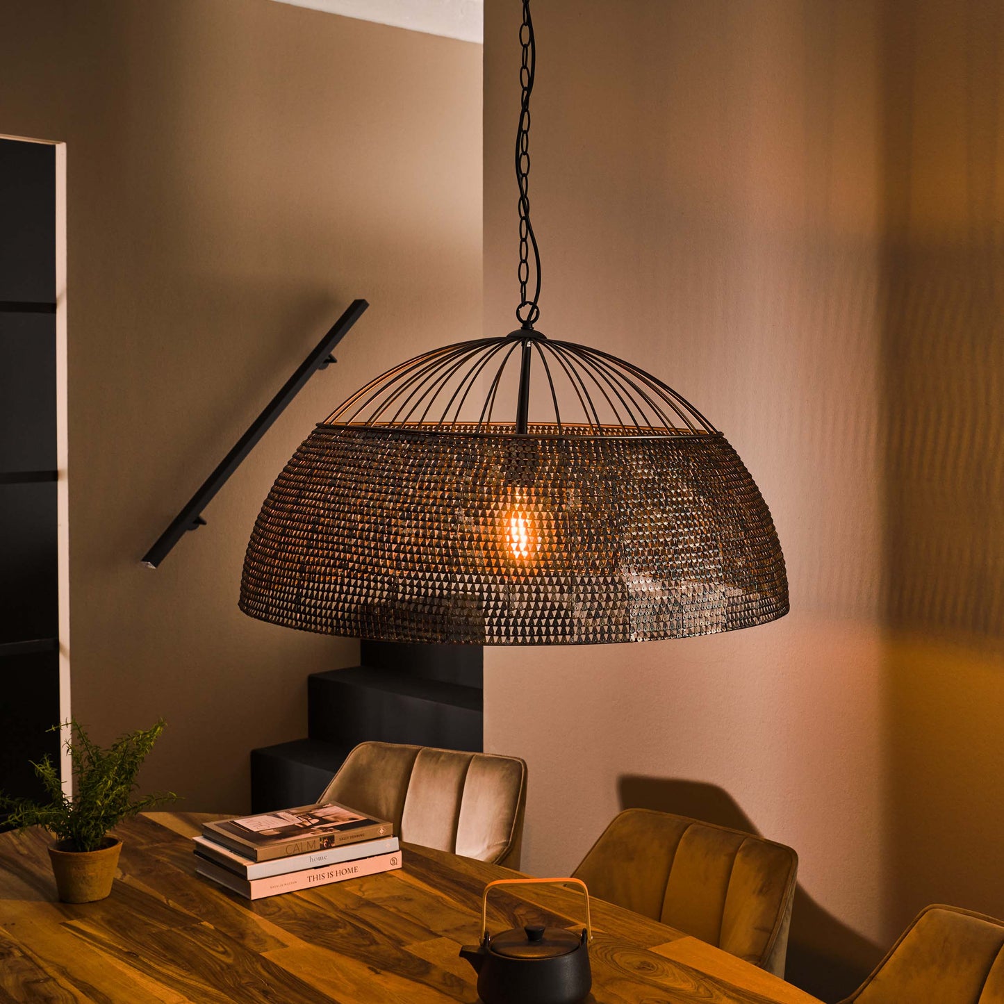 Pendelleuchte – 80×80×150 cm – Schwarzbraun | Modell N0507
