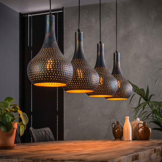 Pendelleuchte – 130×25×150 cm – Schwarzbraun | Modell N0511
