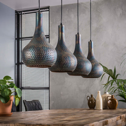Pendelleuchte – 130×25×150 cm – Schwarzbraun | Modell N0511