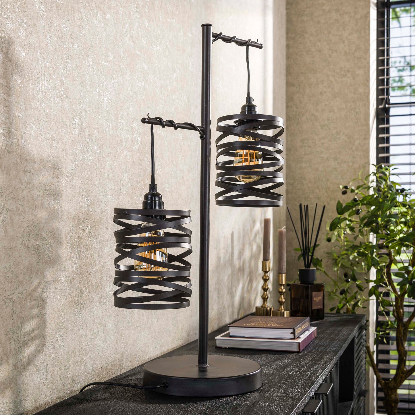 Tischleuchte – 37×23×70 cm – Slate grey | Modell N0516