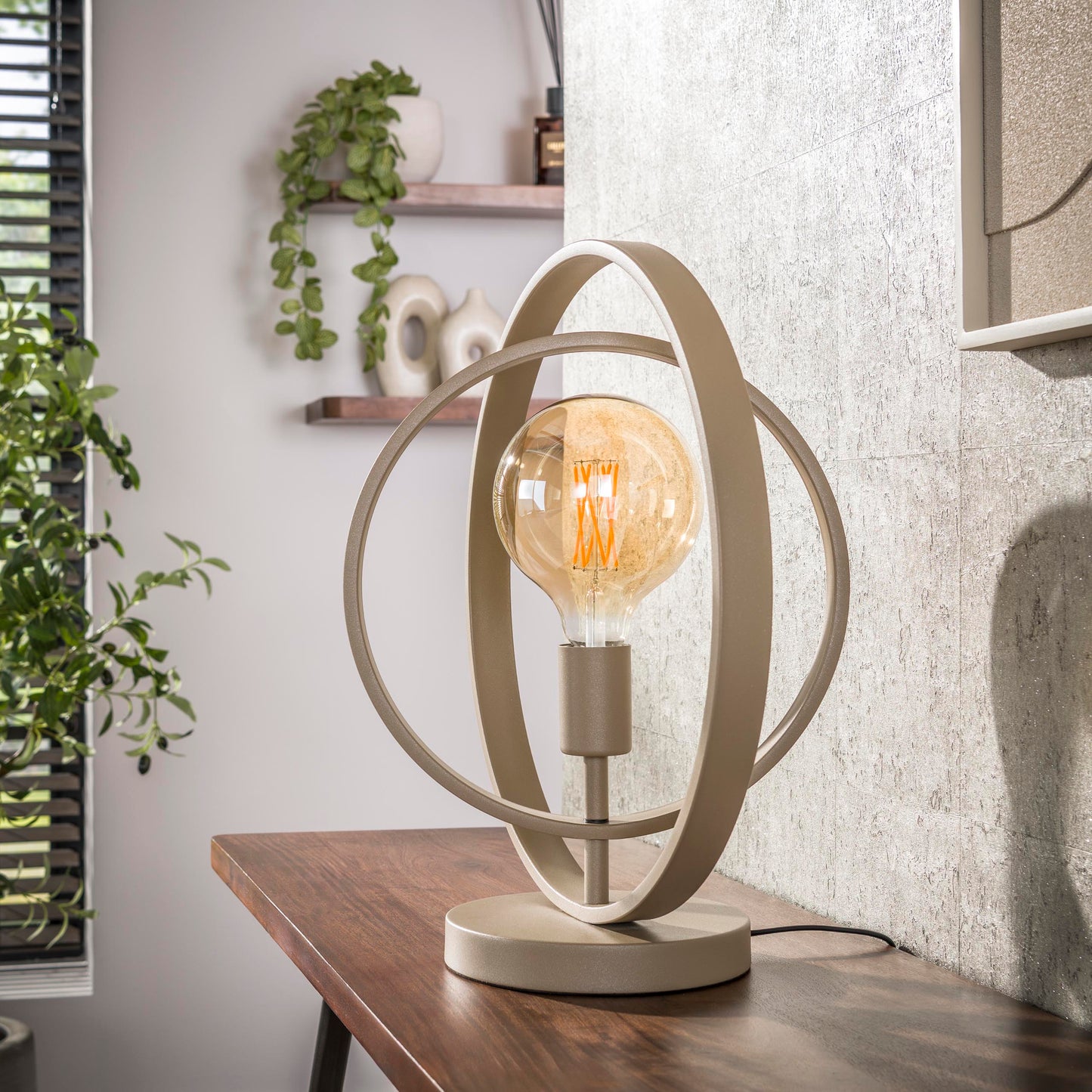 Tischleuchte – 40×30×43 cm – Beige | Modell N0518