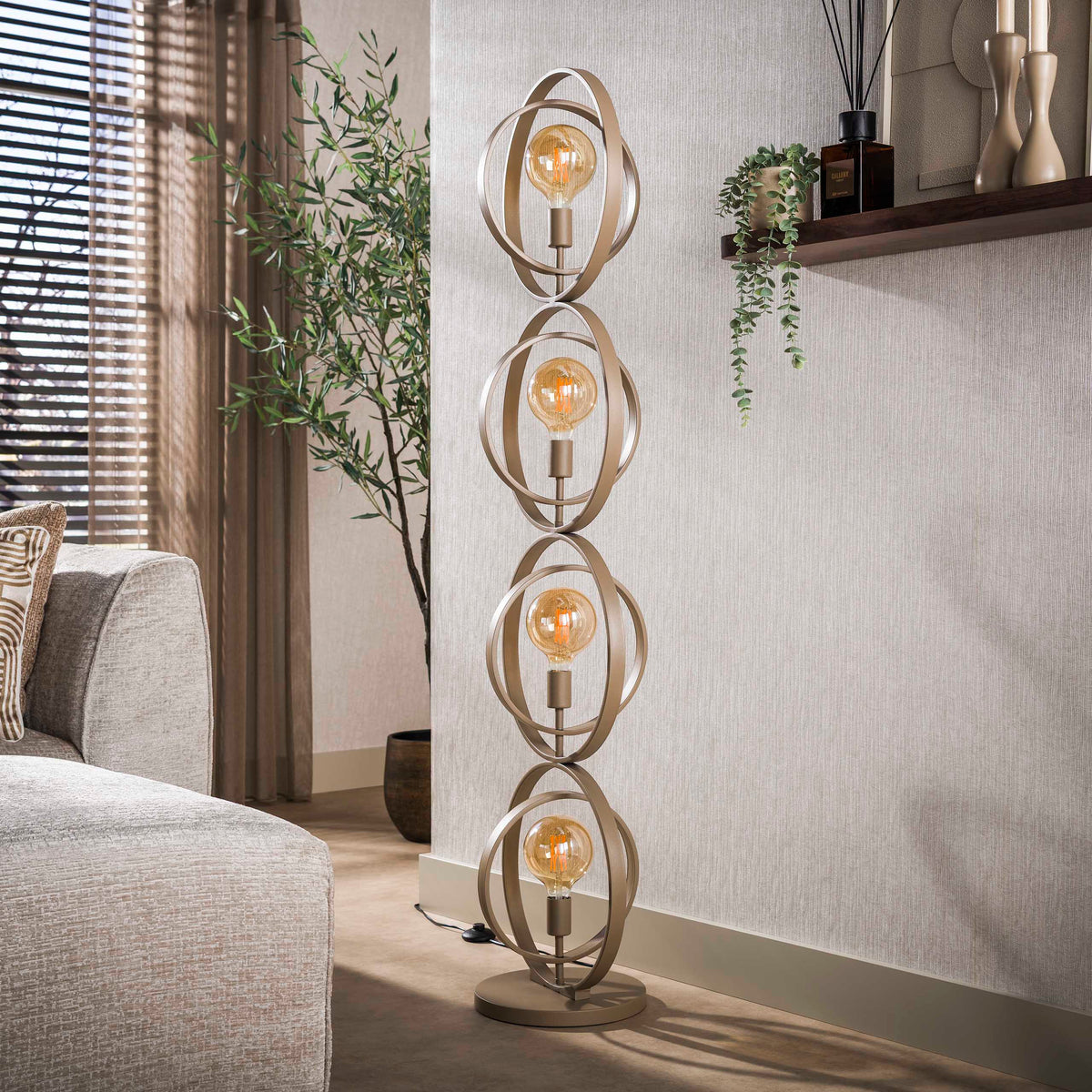 Stehleuchte – 40×30×163 cm – Beige | Modell N0520