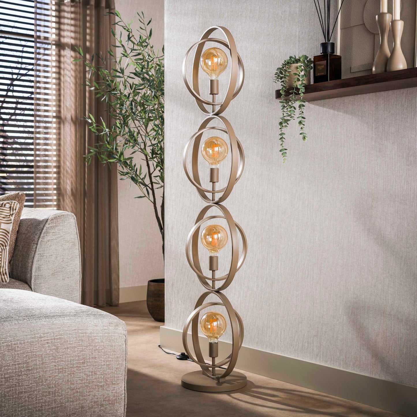 Stehleuchte – 40×30×163 cm – Beige | Modell N0520