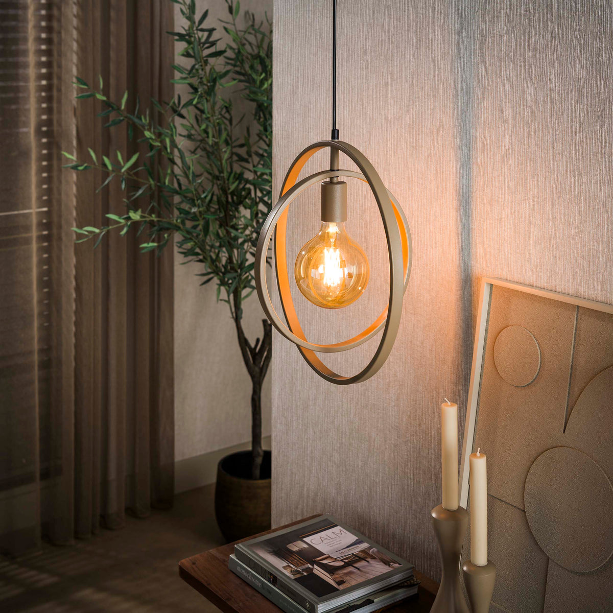 Pendelleuchte – 40×30×150 cm – Beige | Modell N0521