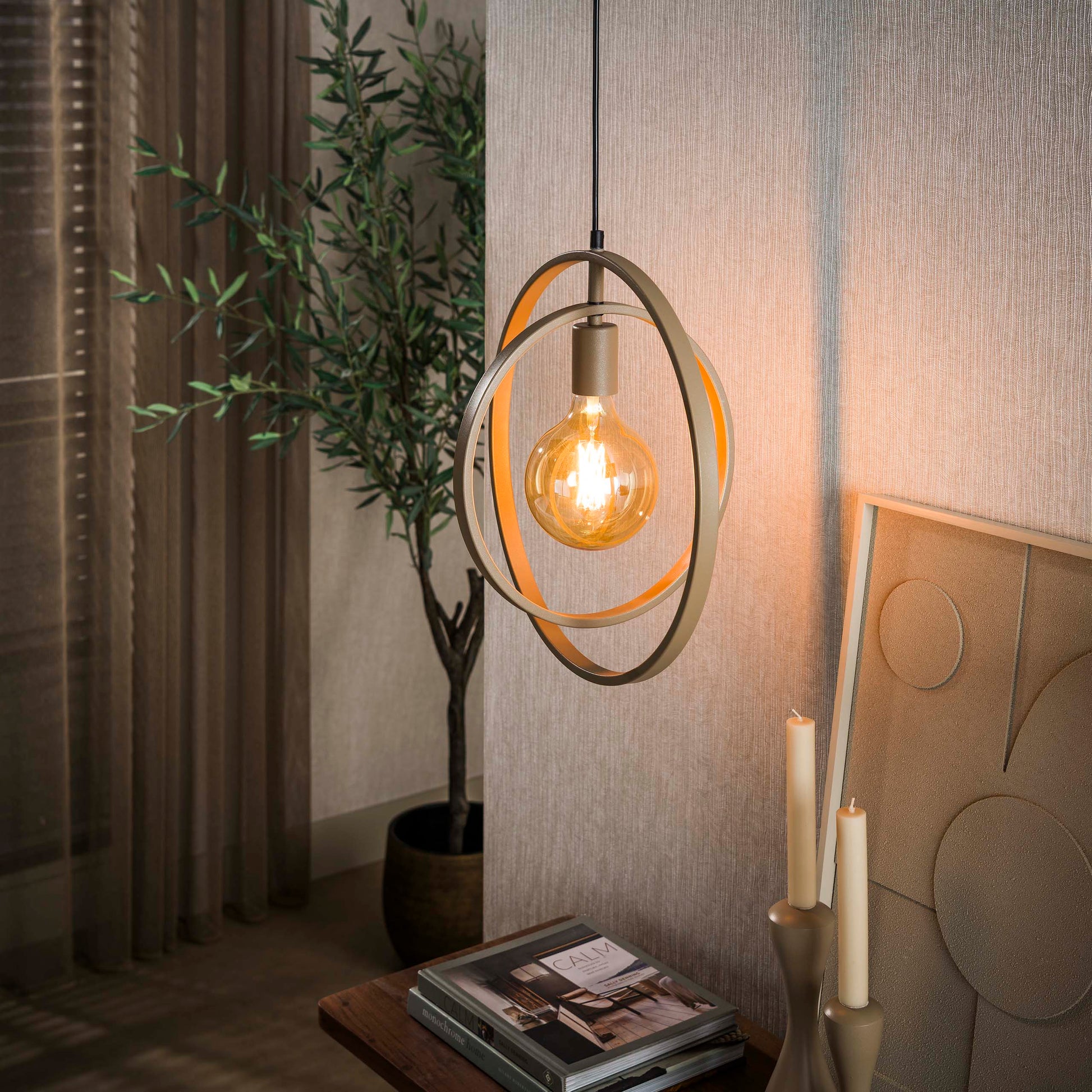 Pendelleuchte – 40×30×150 cm – Beige | Modell N0521