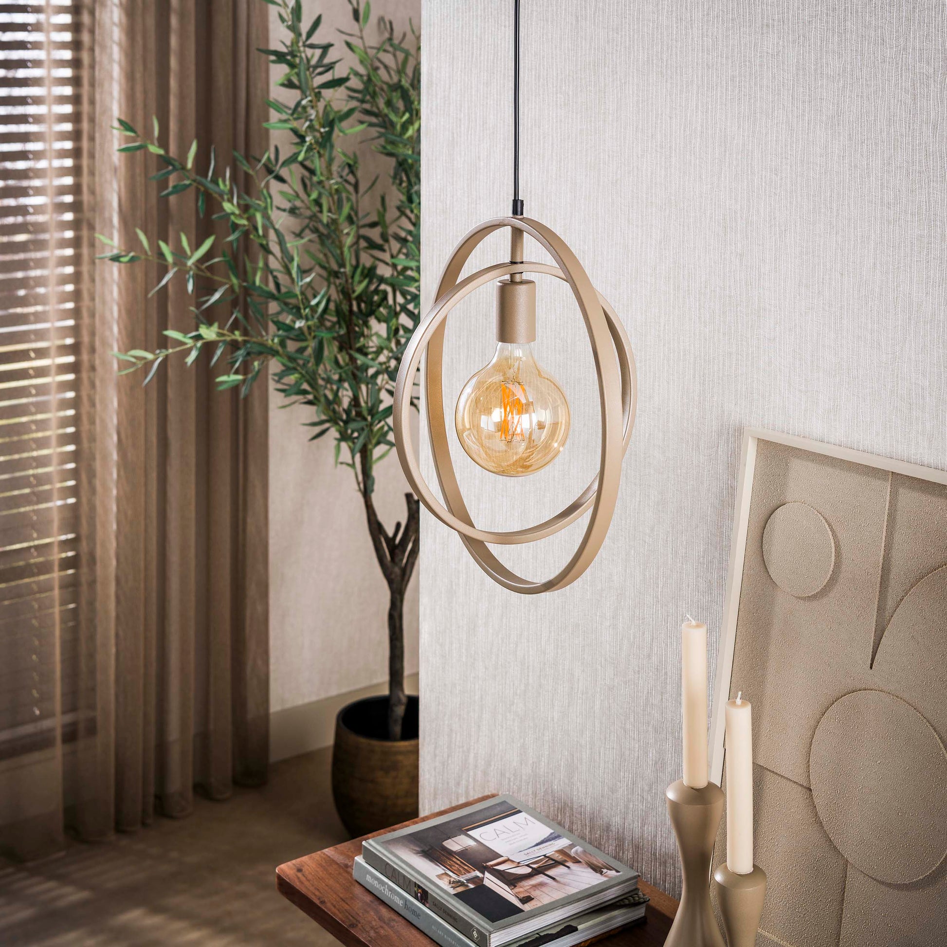 Pendelleuchte – 40×30×150 cm – Beige | Modell N0521