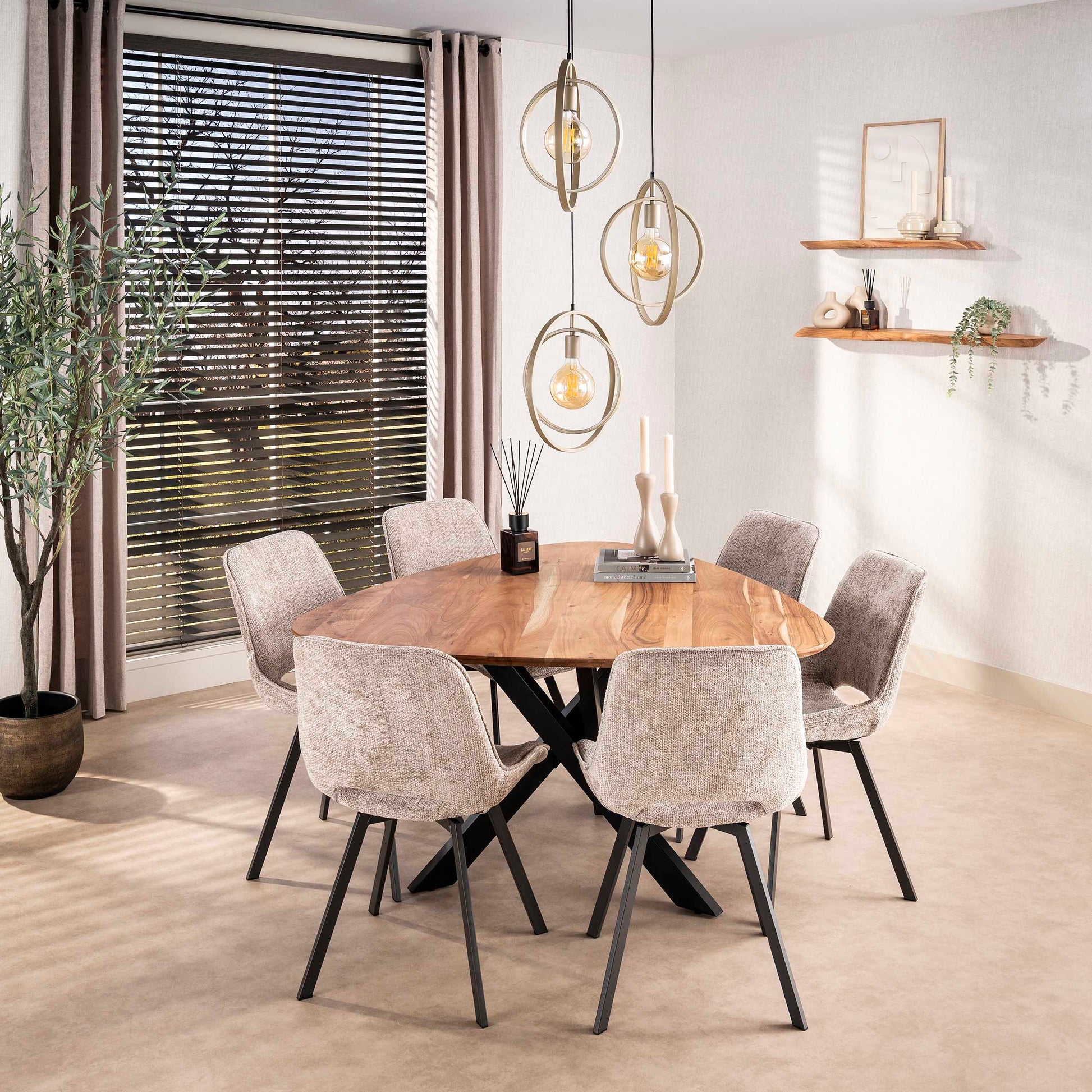 Pendelleuchte – 40×40×150 cm – Beige | Modell N0522