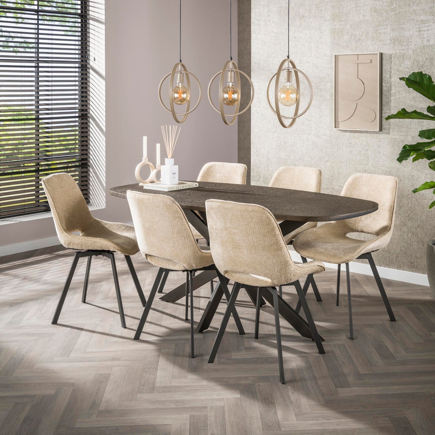 Pendelleuchte – 130×30×150 cm – Beige | Modell N0523