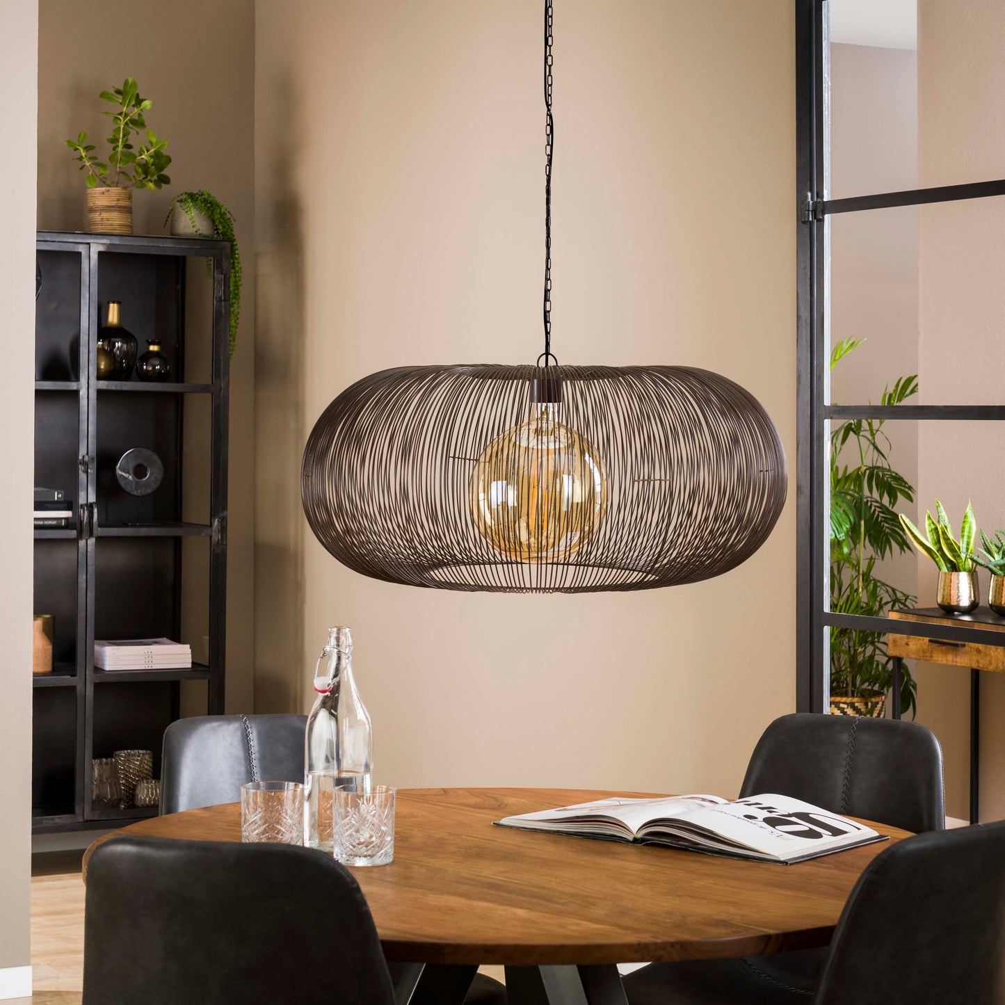 Pendelleuchte – 70×70×150 cm – Schwarznickel | Modell N0530