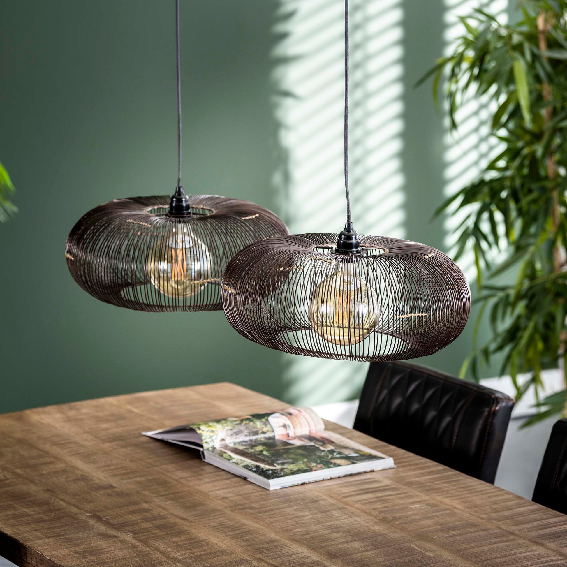 Pendelleuchte – 102×43×150 cm – Schwarznickel | Modell N0531