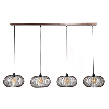 Pendelleuchte – 170×35×150 cm – Schwarznickel | Modell N0532