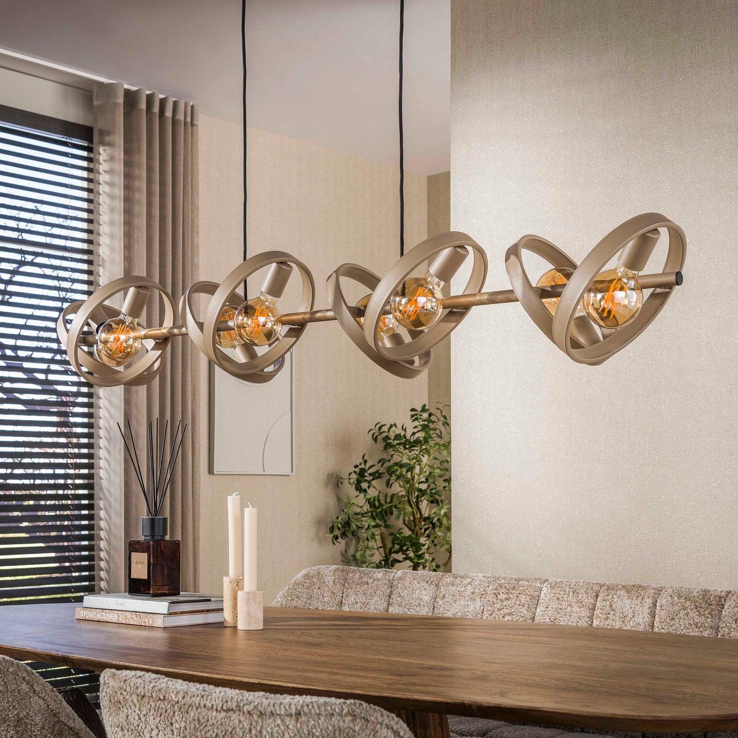 Pendelleuchte – 160×42×150 cm – Beige | Modell N0540