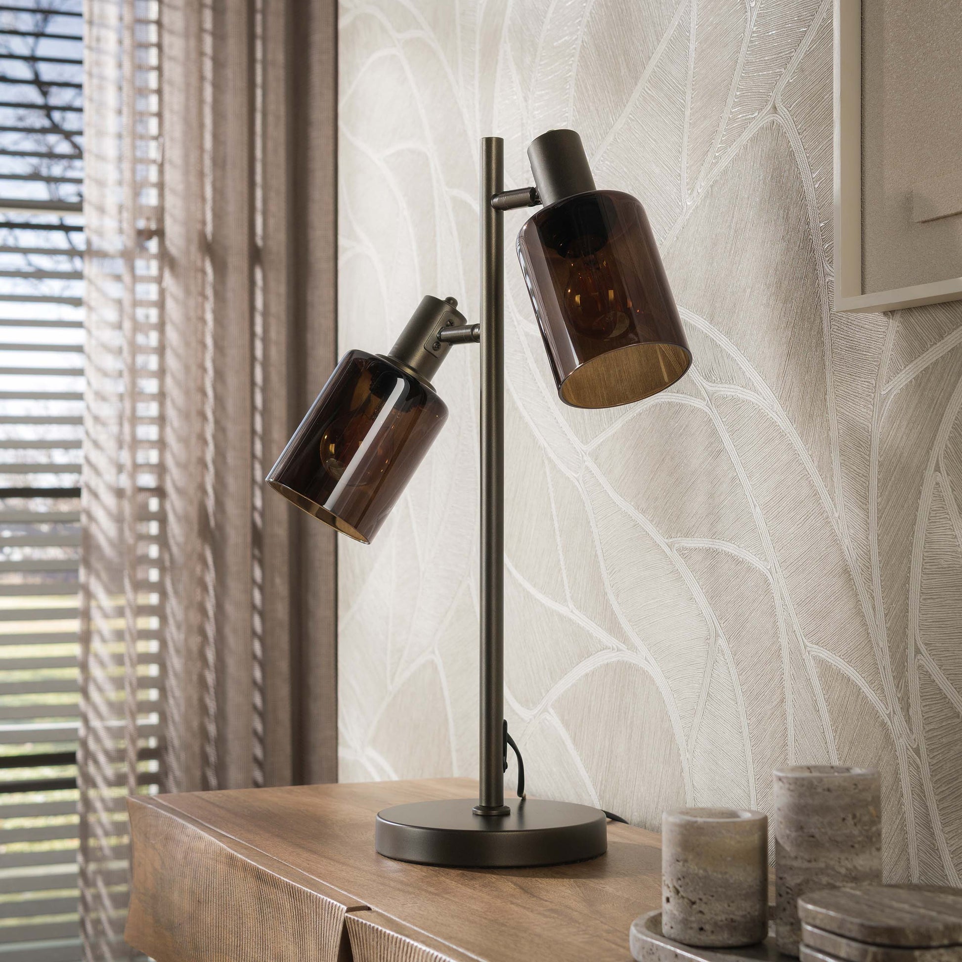 Tischleuchte – 40×40×56 cm – Sienna braun | Modell N0543