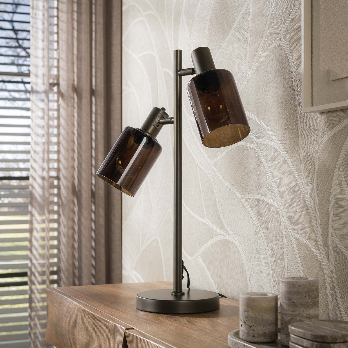 Tischleuchte – 40×40×56 cm – Sienna braun | Modell N0543