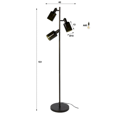Stehleuchte – 40×40×151 cm – Sienna braun | Modell N0544