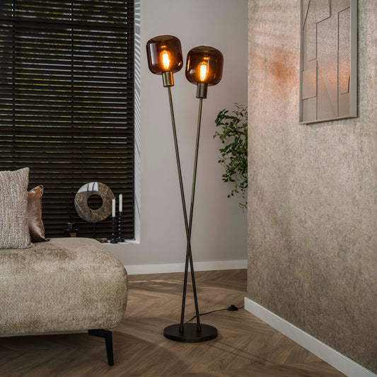 Stehleuchte – 46×30×167 cm – Sienna braun | Modell N0546