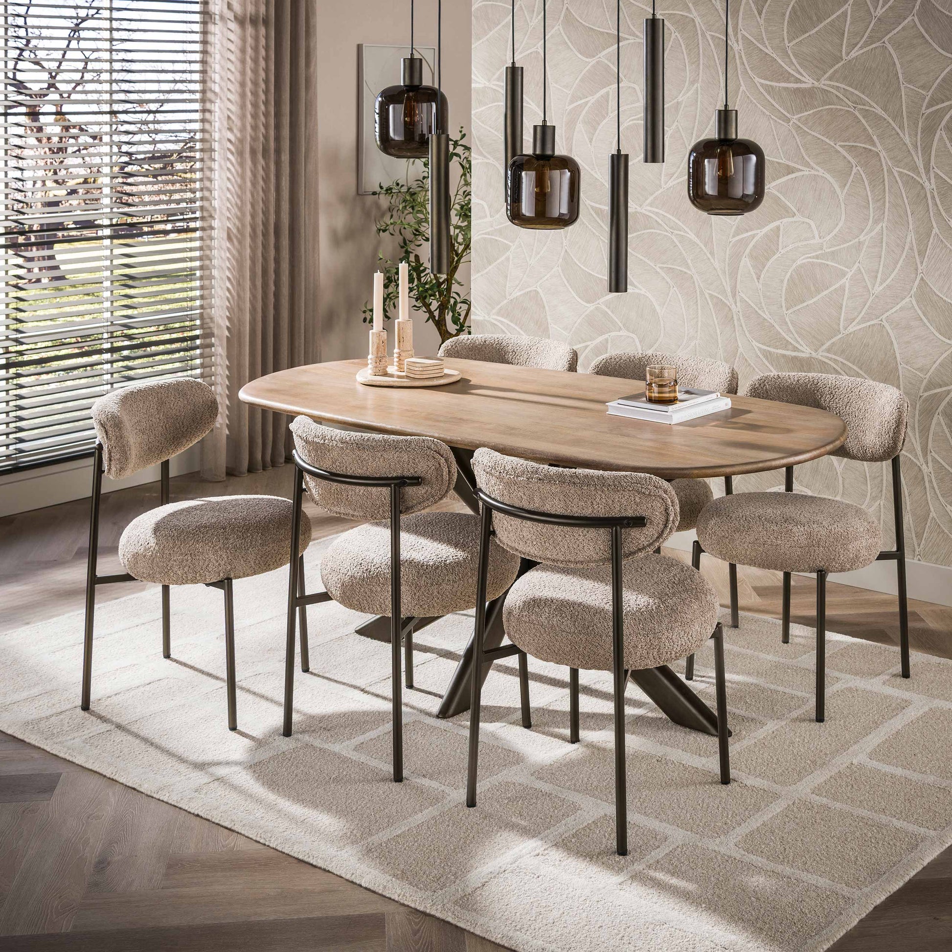 Pendelleuchte – 105×35×150 cm – Sienna braun | Modell N0547