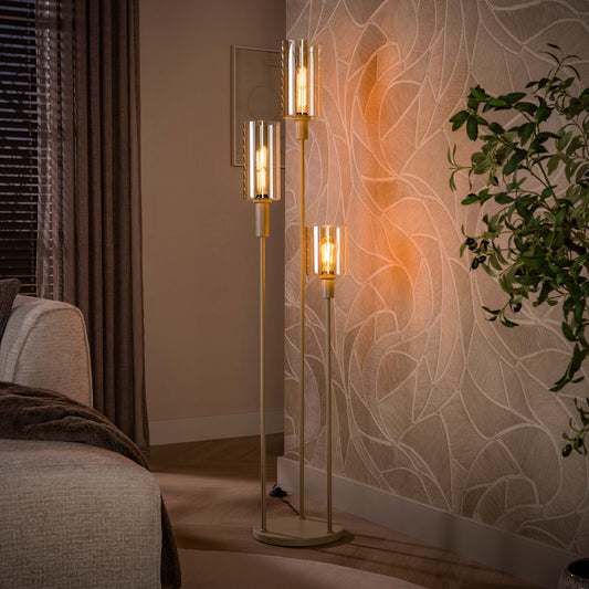 Stehleuchte – 33×33×165 cm – Beige | Modell N0548