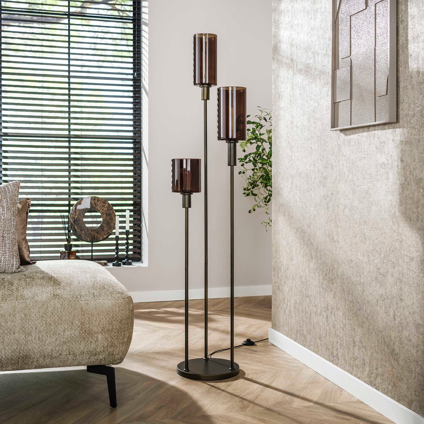 Stehleuchte – 33×33×165 cm – Beige | Modell N0548