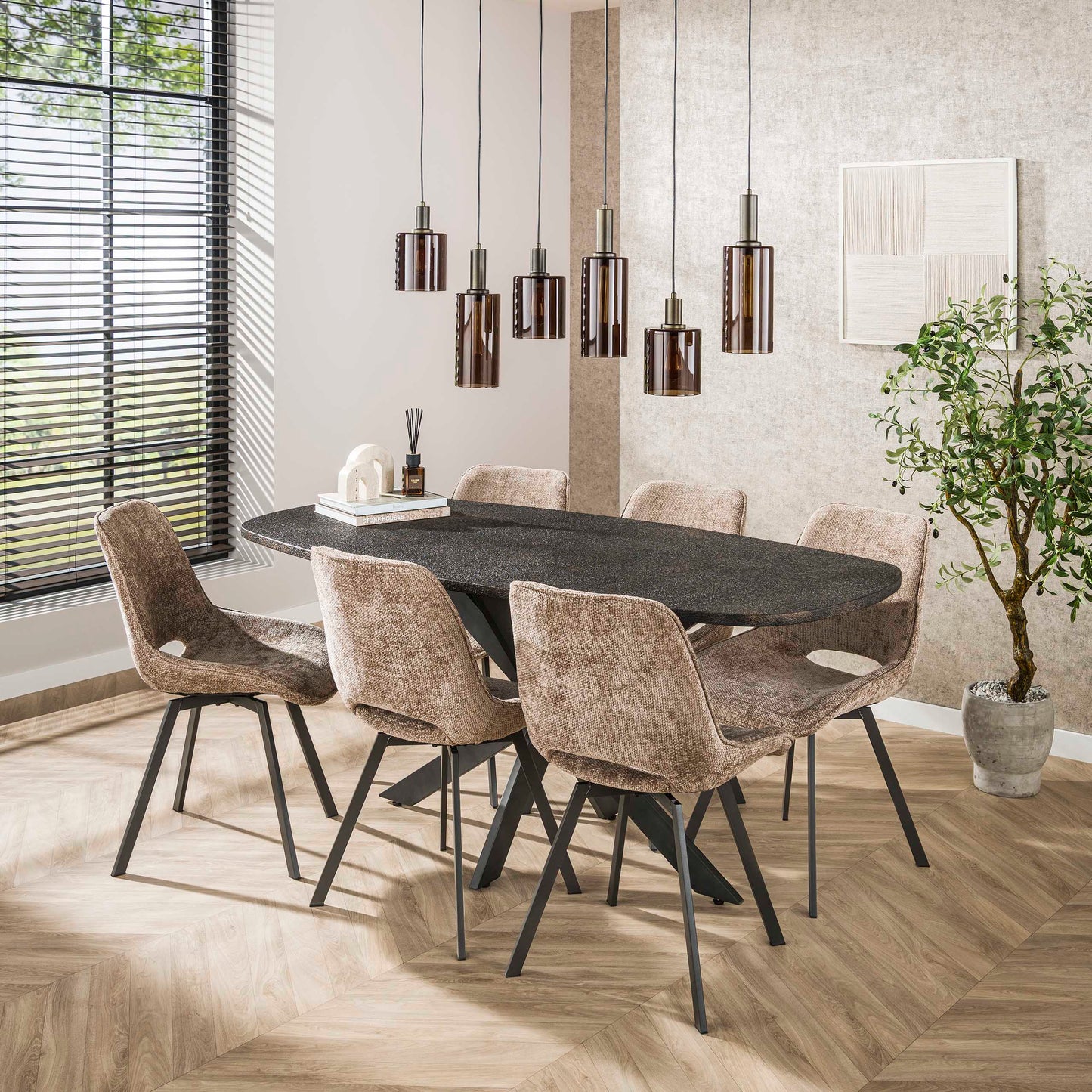 Pendelleuchte – 118×14×150 cm – Beige | Modell N0549