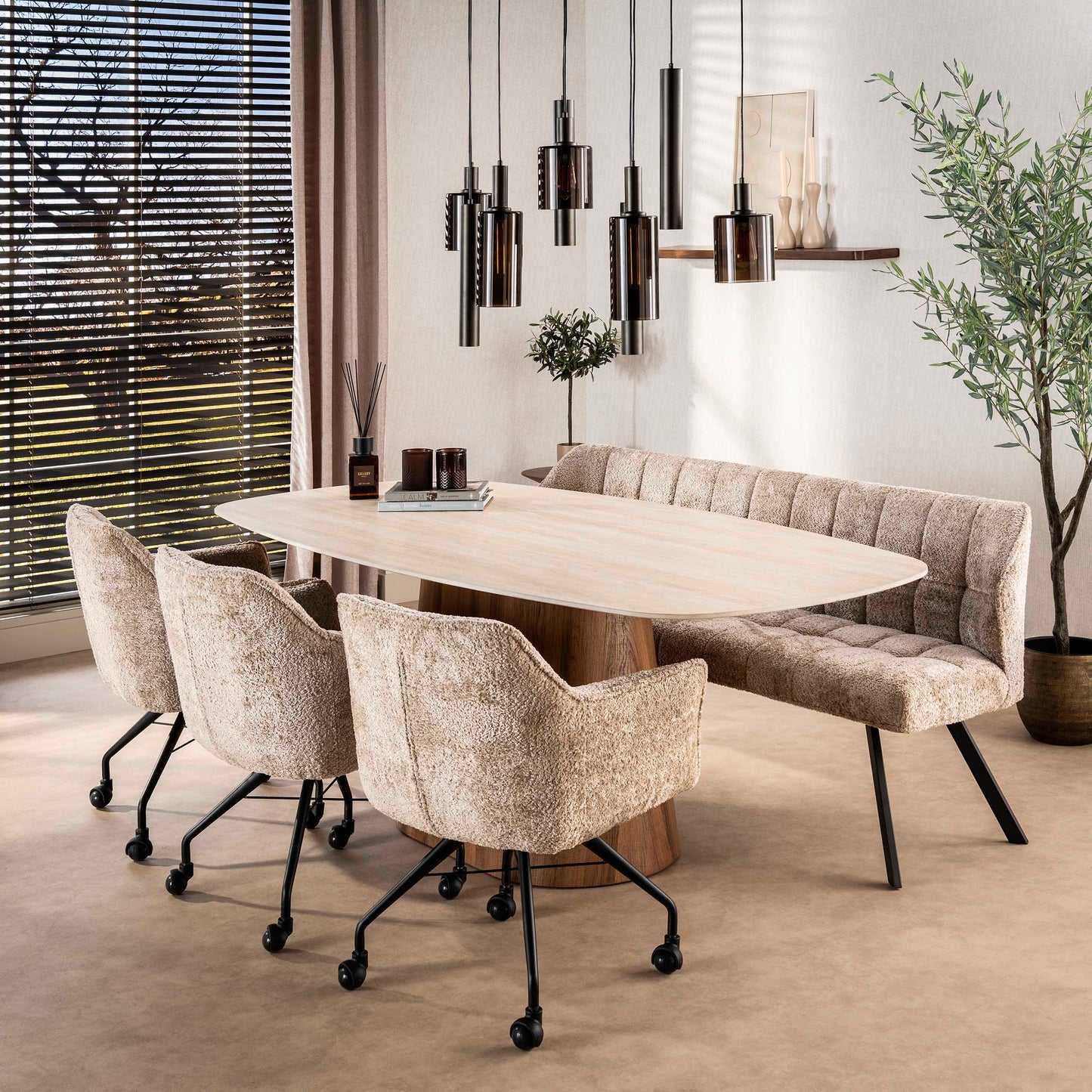 Pendelleuchte – 116×22×150 cm – Beige | Modell N0550