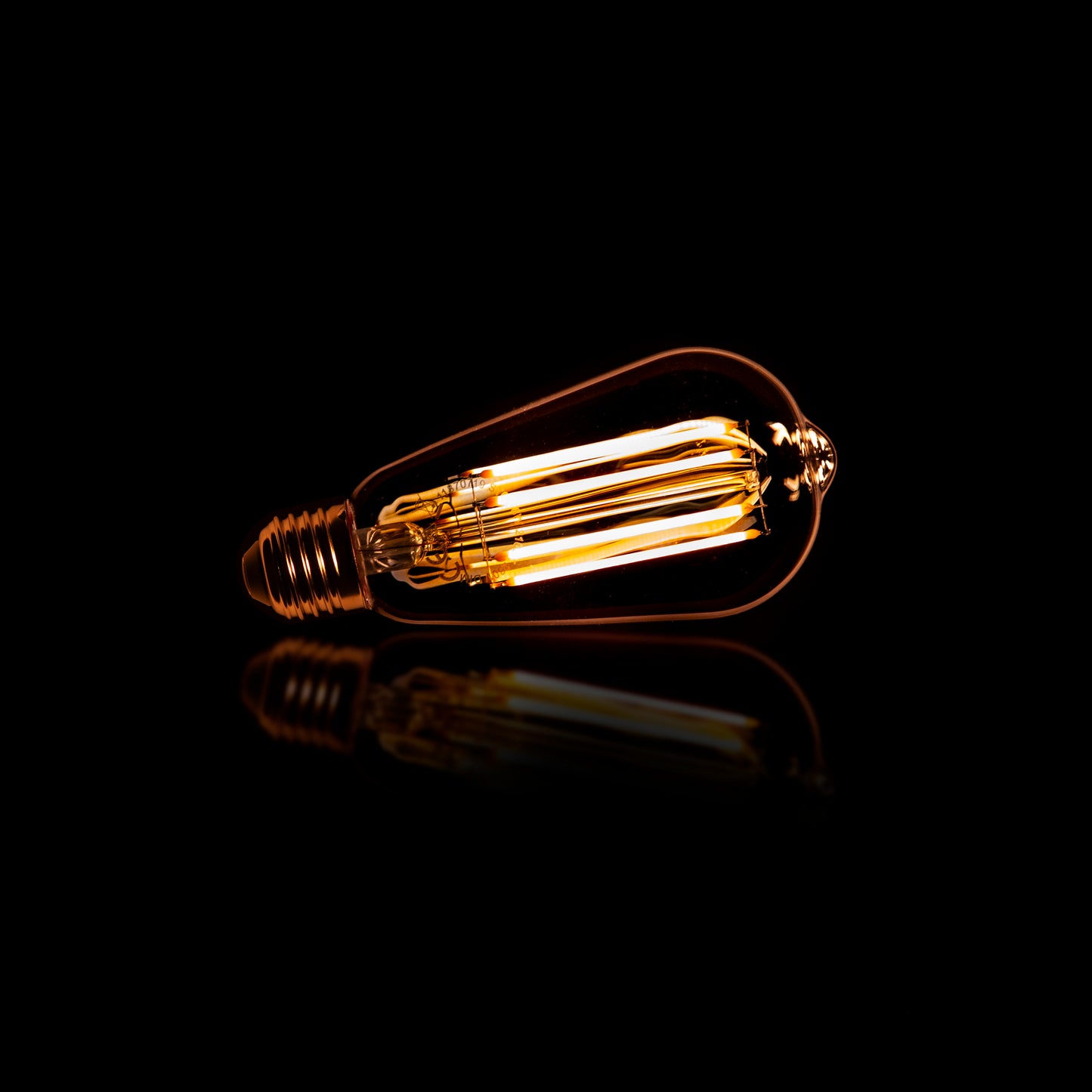 Leuchtmittel – led – 6,4×6,4×14 cm – Amberfarbenes Glas | Modell N0553