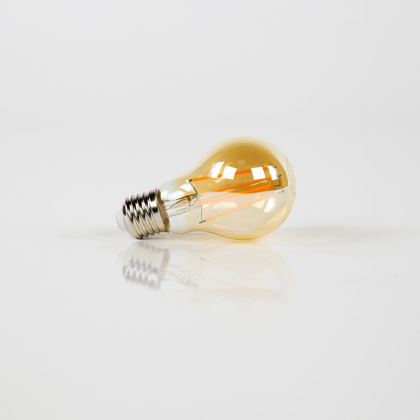 Leuchtmittel – led – 6,4×6,4×10 cm – Amberfarbenes Glas | Modell N0554