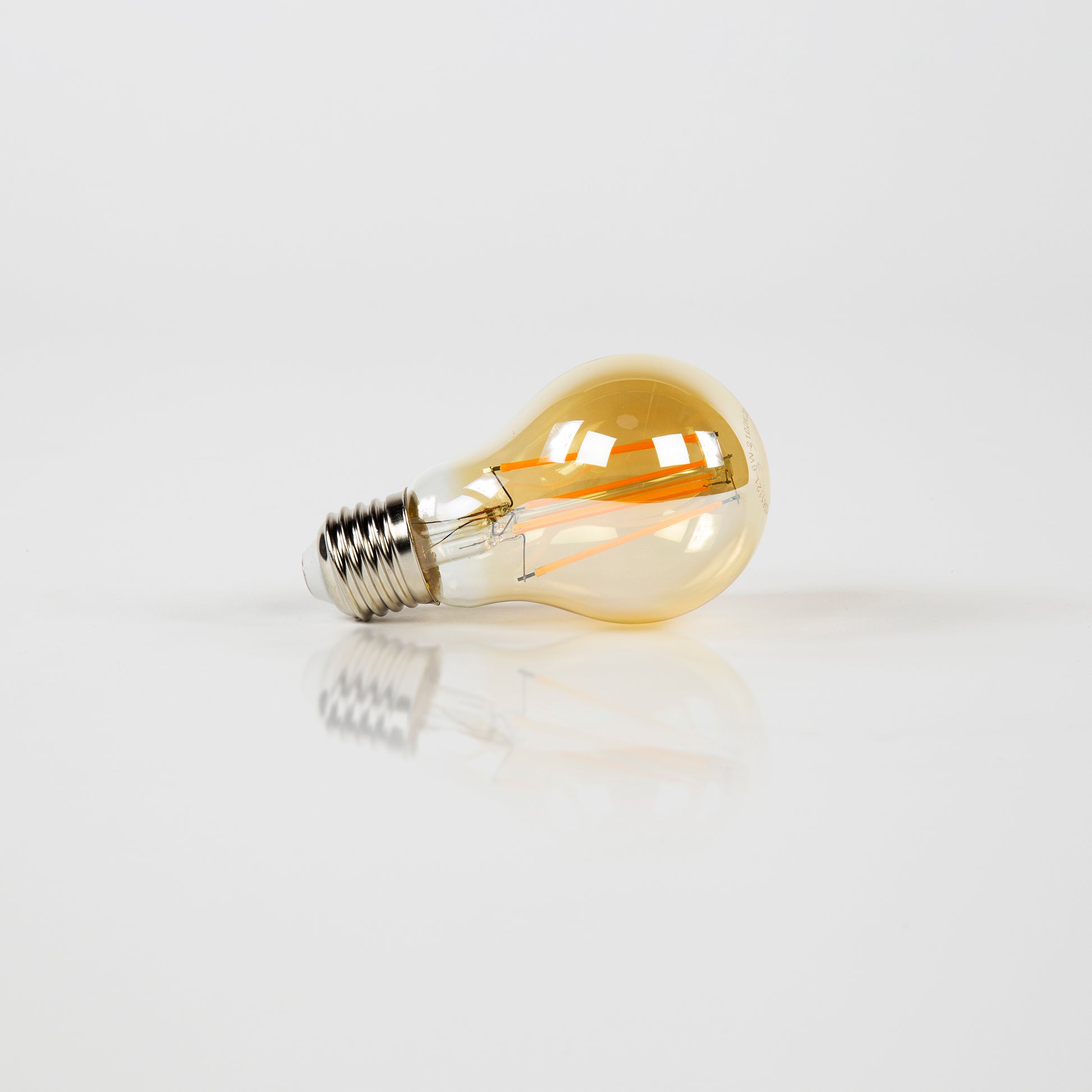 Leuchtmittel – led – 6,4×6,4×10 cm – Amberfarbenes Glas | Modell N0554
