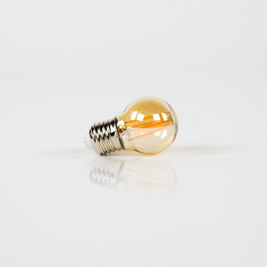 Leuchtmittel – led – 4,5×4,5×7,5 cm – Amberfarbenes Glas | Modell N0555