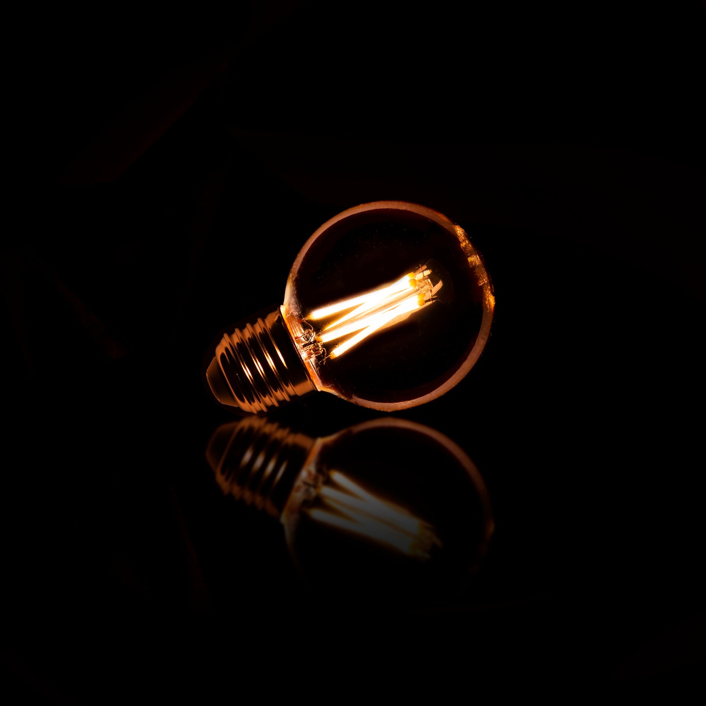 Leuchtmittel – led – 6×6×6 cm – Amberfarbenes Glas | Modell N0556