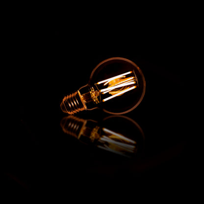 Leuchtmittel – led – 7×7×8 cm – Amberfarbenes Glas | Modell N0557