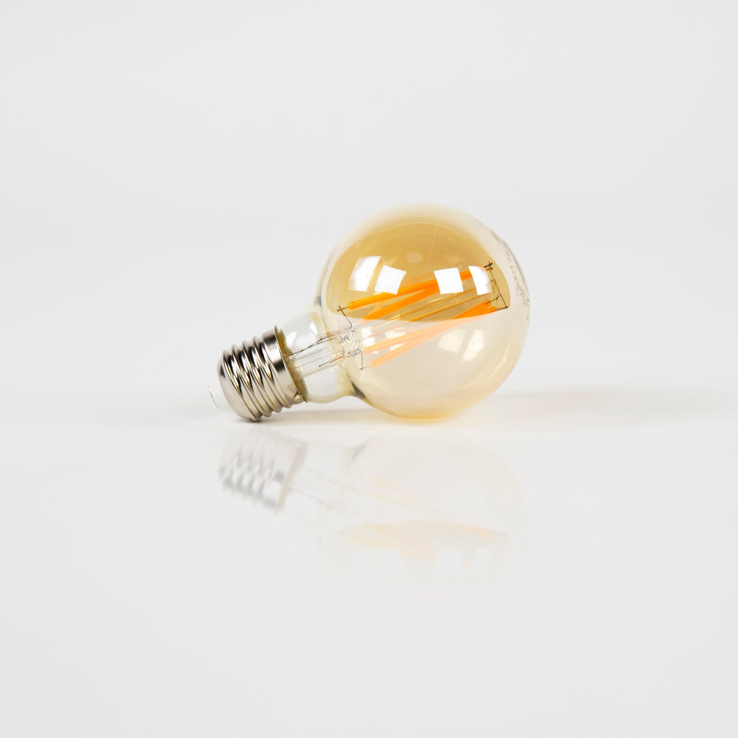 Leuchtmittel – led – 7×7×8 cm – Amberfarbenes Glas | Modell N0557