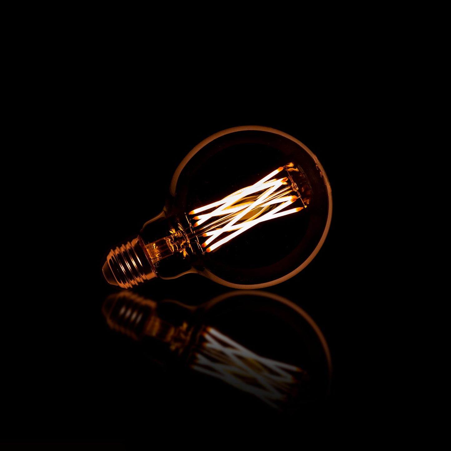 Leuchtmittel – led – 9,5×9,5×14 cm – Amberfarbenes Glas | Modell N0558