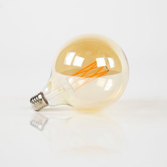 Leuchtmittel – led – 12,5×12,5×17,5 cm – Amberfarbenes Glas | Modell N0559