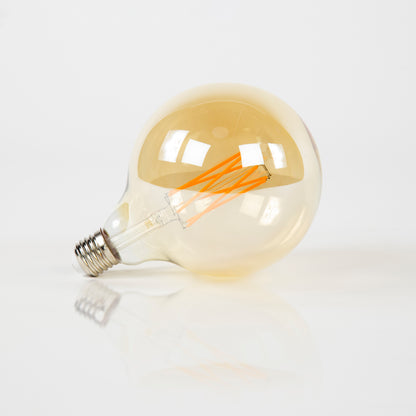 Leuchtmittel – led – 12,5×12,5×17,5 cm – Amberfarbenes Glas | Modell N0559