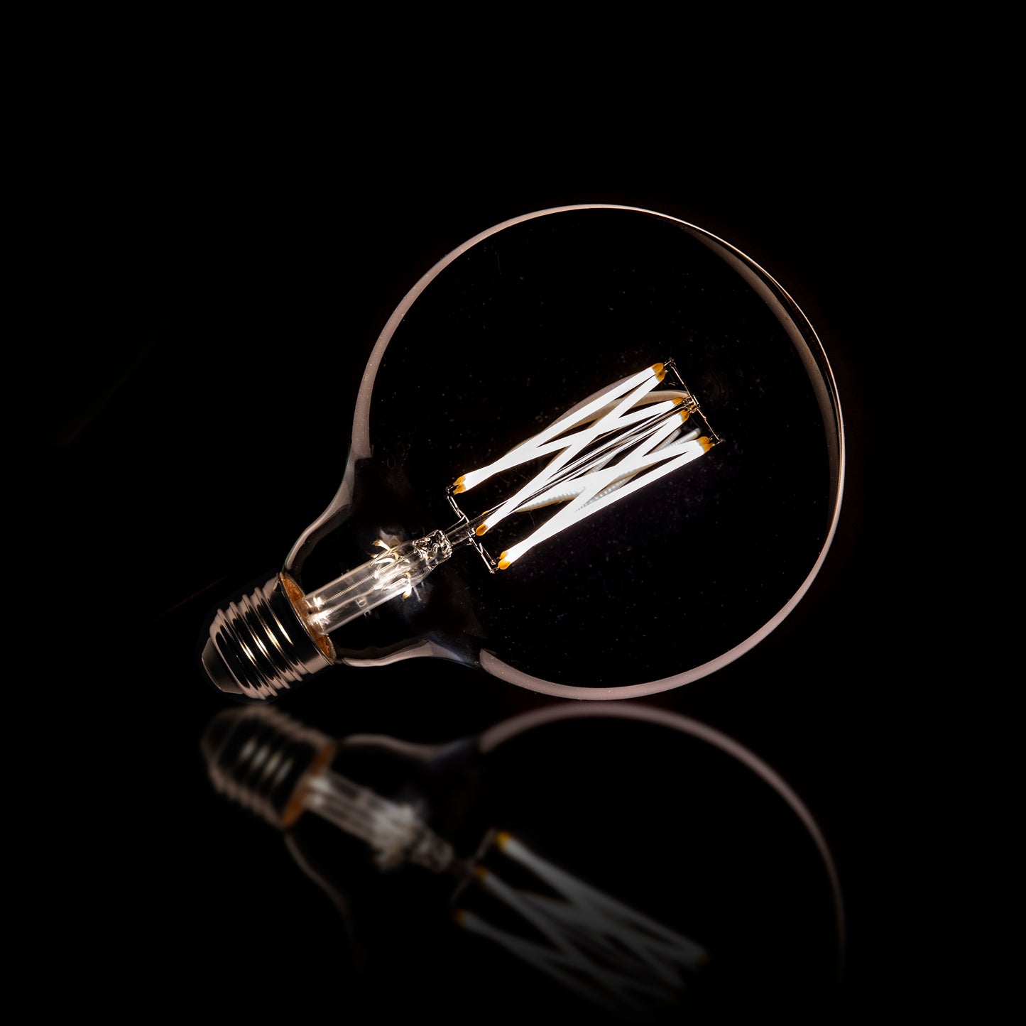 Leuchtmittel – led – 12,5×12,5×17,5 cm – Amberfarbenes Glas | Modell N0559