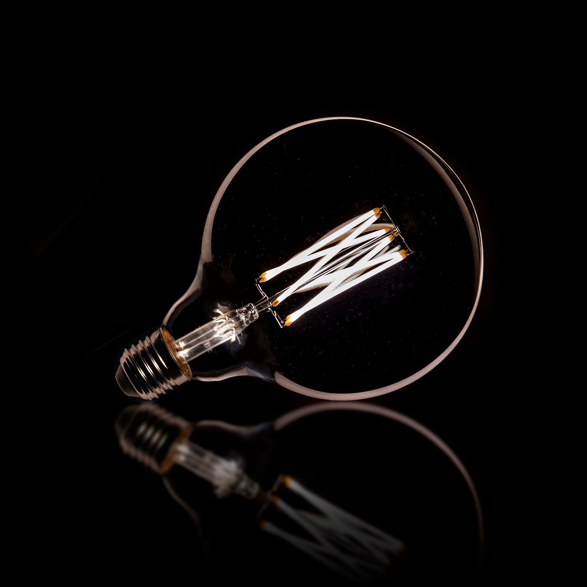 Leuchtmittel – led – 12,5×12,5×17,5 cm – Amberfarbenes Glas | Modell N0559